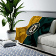 Oakland Athletics Cozy Blanket - Silk American Baseball Club Green Yellow Flag Soft Blanket, Warm Blanket