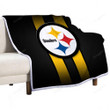 Pittsburgh Sers Sherpa Blanket - Football Nfl  Soft Blanket, Warm Blanket