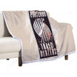 Portland Trail Blazers Grunge American Basketball Club Sherpa Blanket - White Grunge Paint Splashes  Soft Blanket, Warm Blanket