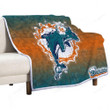 Nfl Miami Dolphins Sherpa Blanket - Professional 3D  Soft Blanket, Warm Blanket
