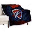 Oklahoma City Thunder Sherpa Blanket - Nba Basketball Western Conference Soft Blanket, Warm Blanket