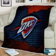Oklahoma City Thunder Sherpa Blanket - Nba Basketball Western Conference Soft Blanket, Warm Blanket