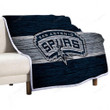 San Antonio Spurs Sherpa Blanket - Nba Wooden Basketball Soft Blanket, Warm Blanket