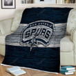 San Antonio Spurs Sherpa Blanket - Nba Wooden Basketball Soft Blanket, Warm Blanket
