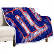 New York Giants Sherpa Blanket - Grunge American Football Team  Soft Blanket, Warm Blanket