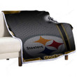 Sers Football Sherpa Blanket - Black Football Nfl Soft Blanket, Warm Blanket