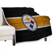 Pittsburgh Sers Sherpa Blanket - Nfl Wooden American Football  Soft Blanket, Warm Blanket