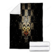 New Orleans Saints Cozy Blanket - Glitter Nfl Black Brown Checkered  Soft Blanket, Warm Blanket