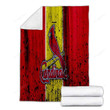 St Louis Cardinals Cozy Blanket - Grunge Baseball Club Mlb Soft Blanket, Warm Blanket