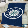 Seattle Mariners Sherpa Blanket - Baseball Mlb Washington Soft Blanket, Warm Blanket