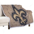 New Orleans Saints Sherpa Blanket - Geometric American Football Club  Soft Blanket, Warm Blanket