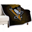 Pittsburgh Penguins Sherpa Blanket - Nhl Hockey Eastern Conference Soft Blanket, Warm Blanket