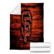 San Francisco Giants Cozy Blanket - Mlb Orange Wooden American Baseball Team Soft Blanket, Warm Blanket