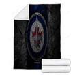 Winnipeg Jets Cozy Blanket - Hockey Club Nhl Black Stone Soft Blanket, Warm Blanket