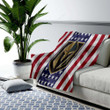 Vegas Golden Knights Cozy Blanket - Silk American Flag Soft Blanket, Warm Blanket