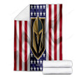 Vegas Golden Knights Cozy Blanket - Silk American Flag Soft Blanket, Warm Blanket