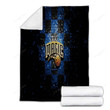 Orlando Magic Cozy Blanket - Glitter Nba Blue Black Checkered  Soft Blanket, Warm Blanket