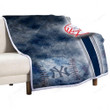 Ny Yankees Sherpa Blanket - Baseball Blue City Soft Blanket, Warm Blanket