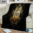 Vegas Golden Knights Sherpa Blanket - Glitter Nhl Brown Black Checkered  Soft Blanket, Warm Blanket