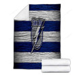 Nhl Tampa Bay Lightning Cozy Blanket - Blue And White Striped Basketball Sports  Soft Blanket, Warm Blanket