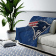New England Patriots Cozy Blanket - Geometric American Football Club 2001 Soft Blanket, Warm Blanket