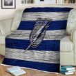 Nhl Tampa Bay Lightning Sherpa Blanket - Blue And White Striped Basketball Sports  Soft Blanket, Warm Blanket