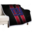 New York Giants Sherpa Blanket - Football Nfl 2002 Soft Blanket, Warm Blanket