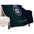 Seattle Mariners American Baseball Club Sherpa Blanket - Leather Mlb Soft Blanket, Warm Blanket