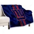 New York Giants Sherpa Blanket - American Football Nfl Soft Blanket, Warm Blanket
