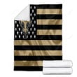 New Orleans Saints Cozy Blanket - American Football Team American Flag Blue Gold Flag Soft Blanket, Warm Blanket