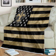 New Orleans Saints Sherpa Blanket - American Football Team American Flag Blue Gold Flag Soft Blanket, Warm Blanket