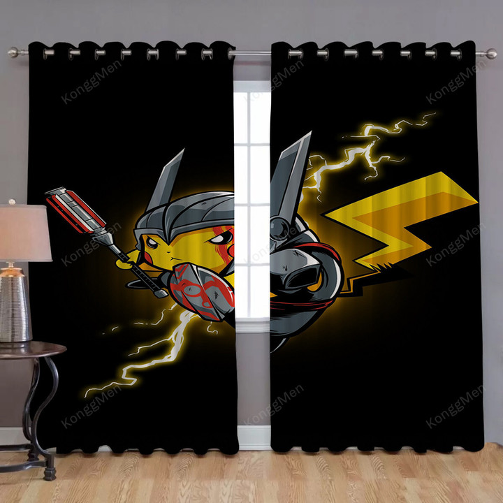 Pikachu Window Curtains - Blackout Curtains, Living Room Curtains For Window