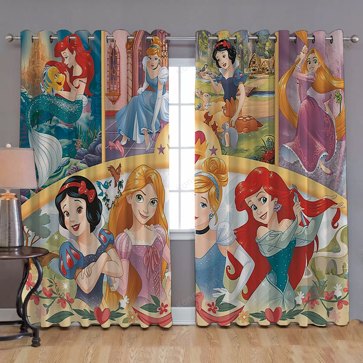 Disney Princesses Window Curtains - Rapunzel Fantasy Blackout Curtains, Living Room Curtains For Window