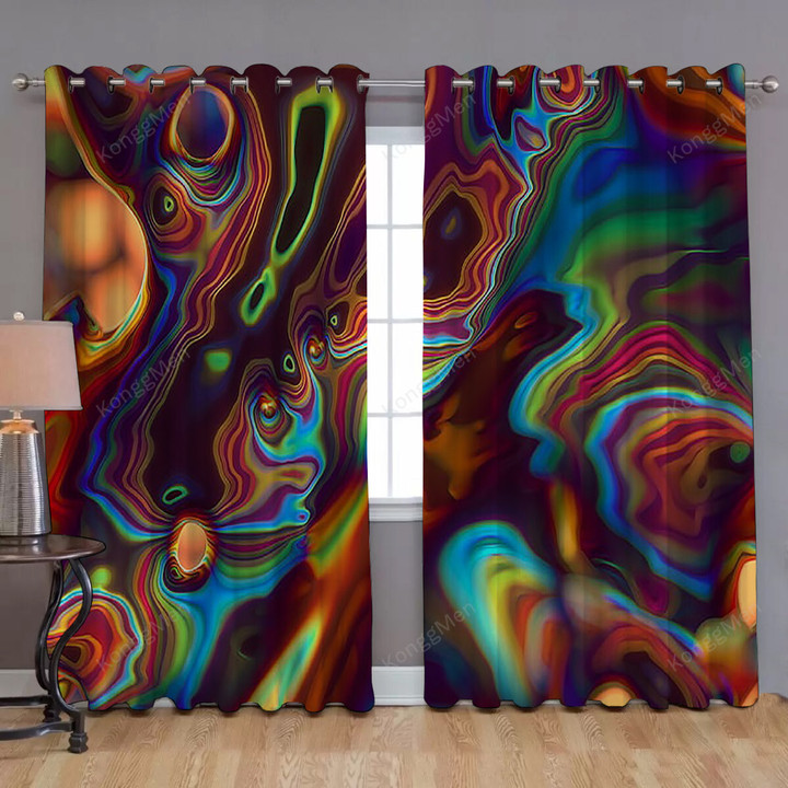 Colorful Fluid Sims Window Curtains - Blackout Curtains, Living Room Curtains For Window