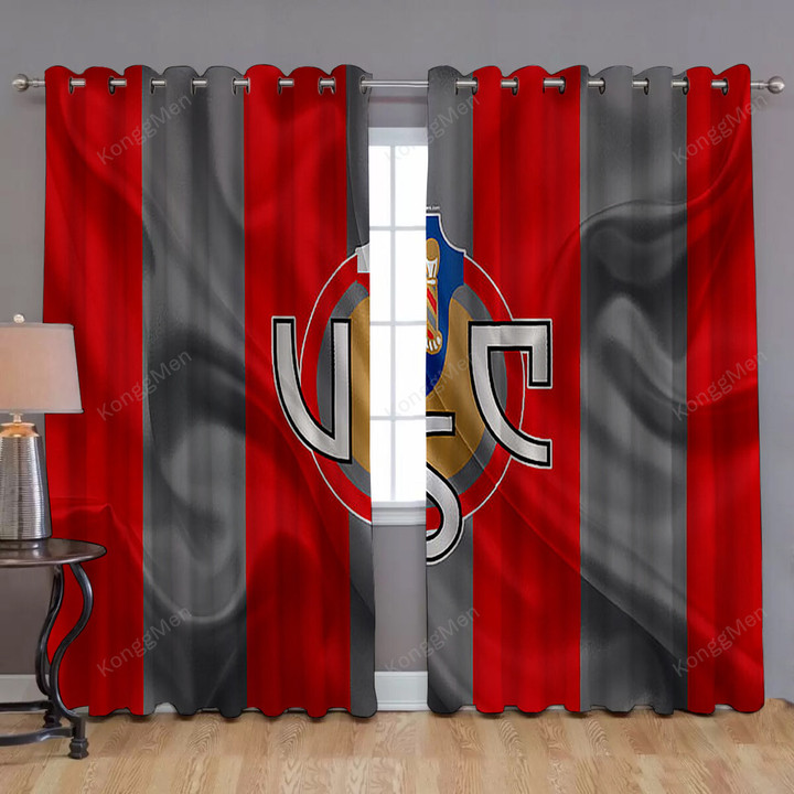 Us Cremonese Fc Serie B Window Curtains - Football Blackout Curtains, Living Room Curtains For Window