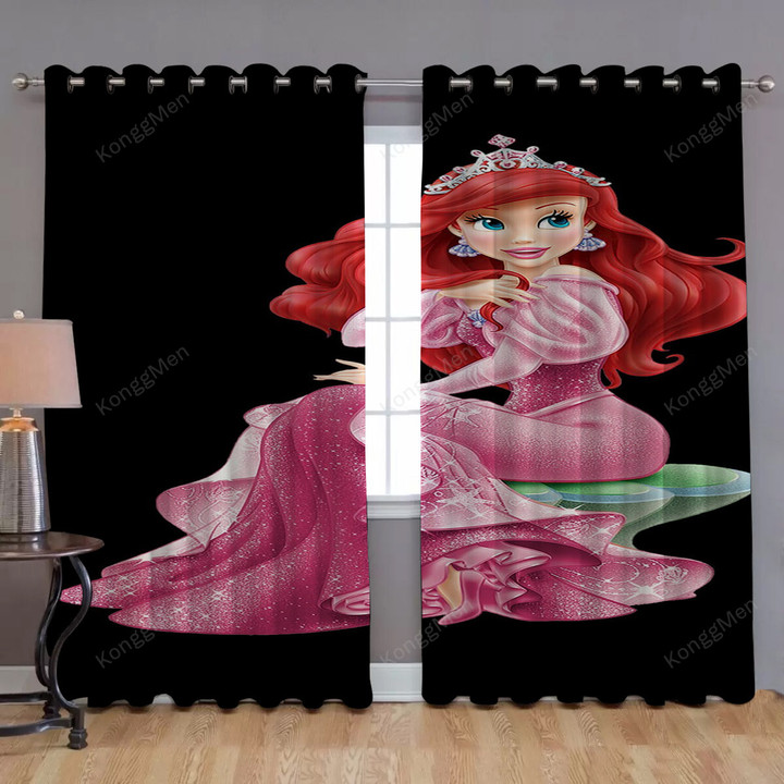 Sirenita Window Curtains - Amoled Ariel Blackout Curtains, Living Room Curtains For Window