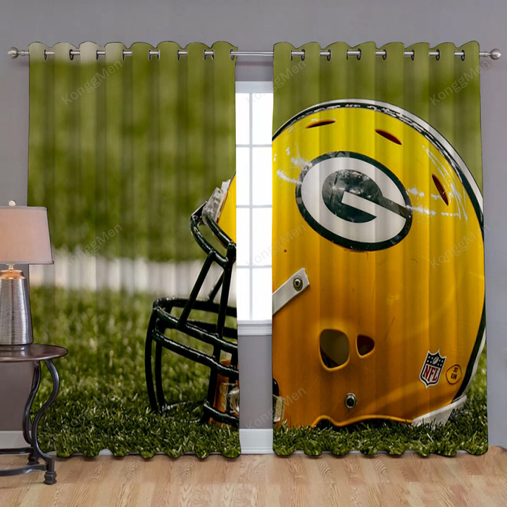 Green Bay Packers_1 Window Curtains - Blackout Curtains, Living Room Curtains For Window