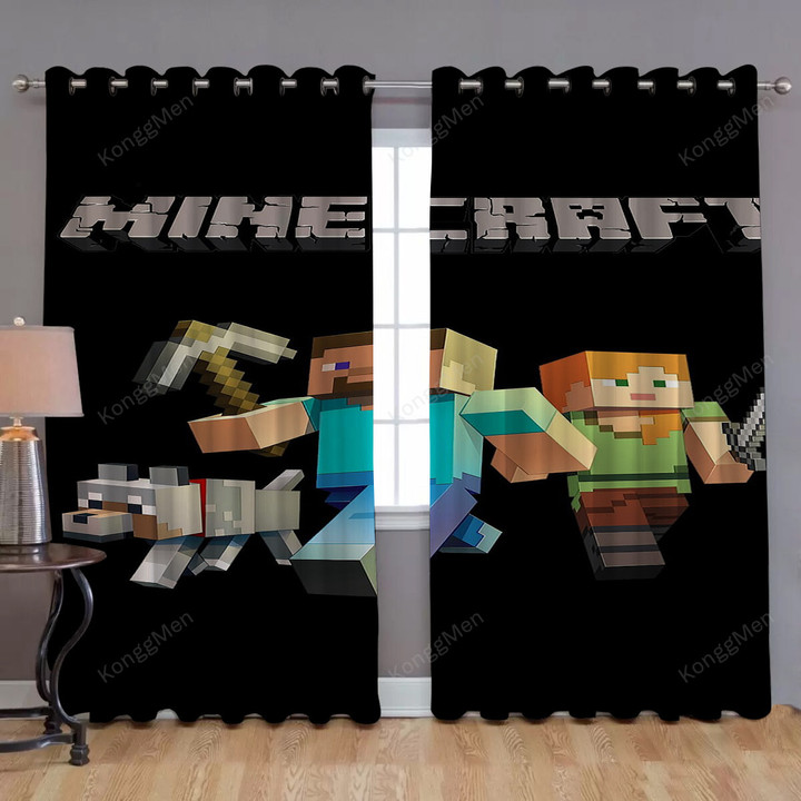 Minecraft Window Curtains - Army Blackout Curtains, Living Room Curtains For Window
