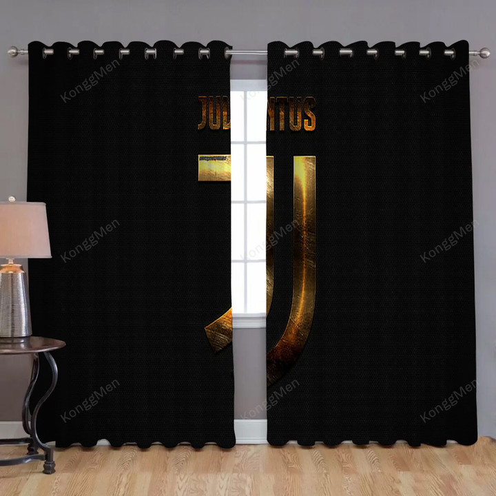 Juventus Fc Window Curtains - Golden New Blackout Curtains, Living Room Curtains For Window