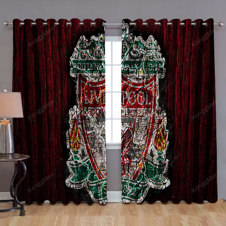 Liverpool Fc Window Curtains - Premier League Blackout Curtains, Living Room Curtains For Window