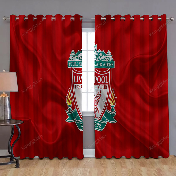Liverpool Fc Window Curtains - Football Club Blackout Curtains, Living Room Curtains For Window