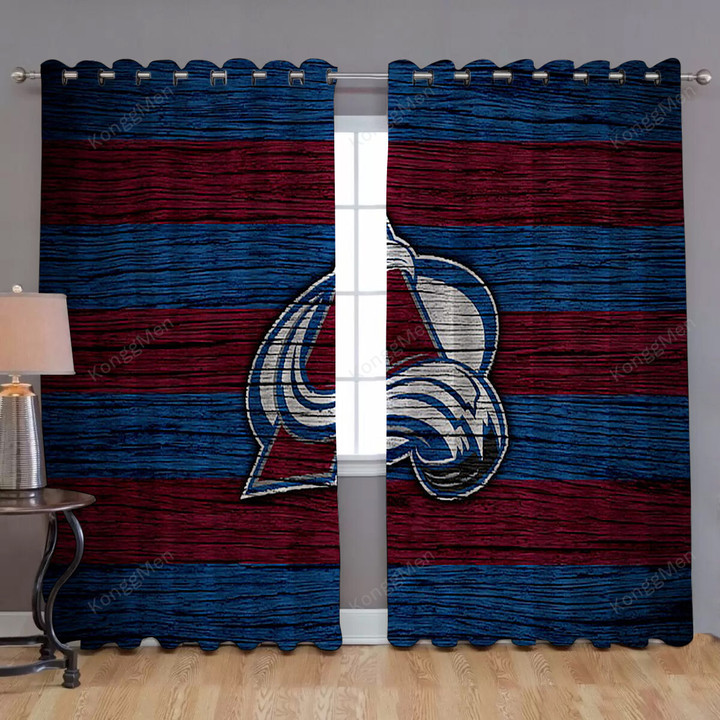 Colorado Avalanche Nhl Window Curtains - Hockey Club Blackout Curtains, Living Room Curtains For Window