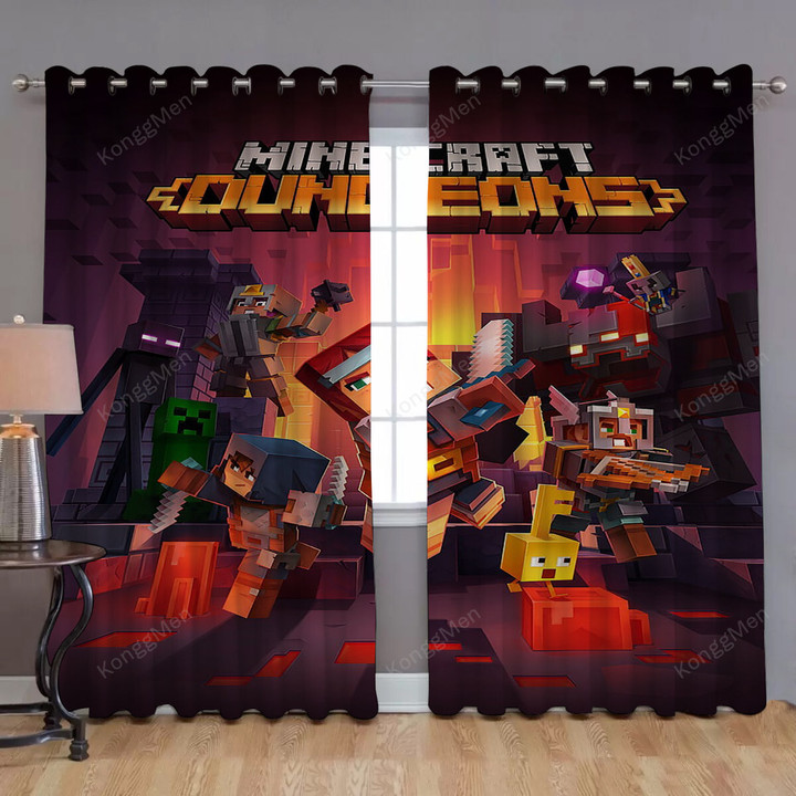 Minecraft Dungeons Window Curtains - Blackout Curtains, Living Room Curtains For Window