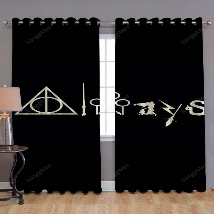 Harry Potter Always Window Curtains - Harry Potter Blackout Curtains, Living Room Curtains For Window