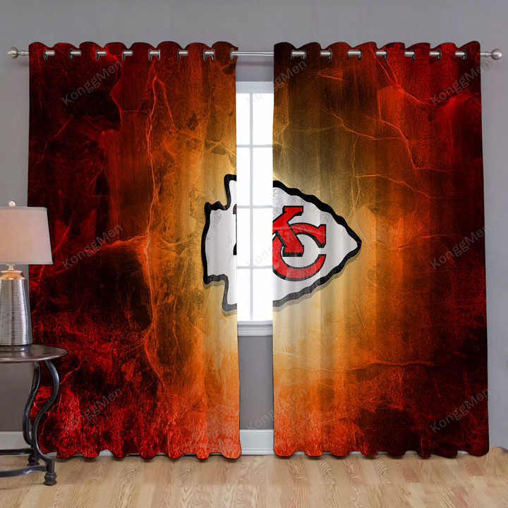 Kc Chiefs Window Curtains - Blackout Curtains, Living Room Curtains For Window