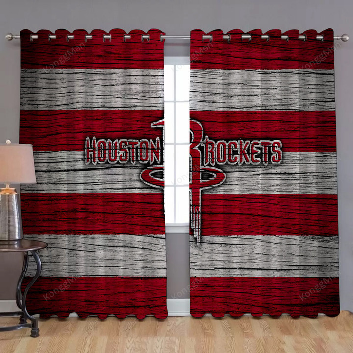 Houston Rockets Window Curtains - Blackout Curtains, Living Room Curtains For Window