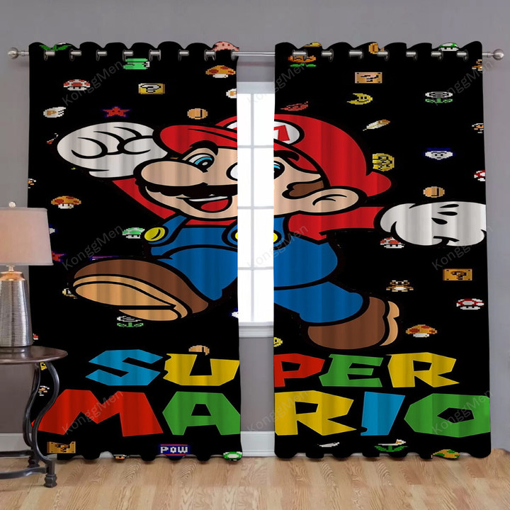 Super Mario Window Curtains - Coon Blackout Curtains, Living Room Curtains For Window