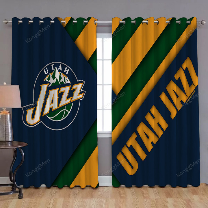 Utah Jazz Window Curtains - Blackout Curtains, Living Room Curtains For Window