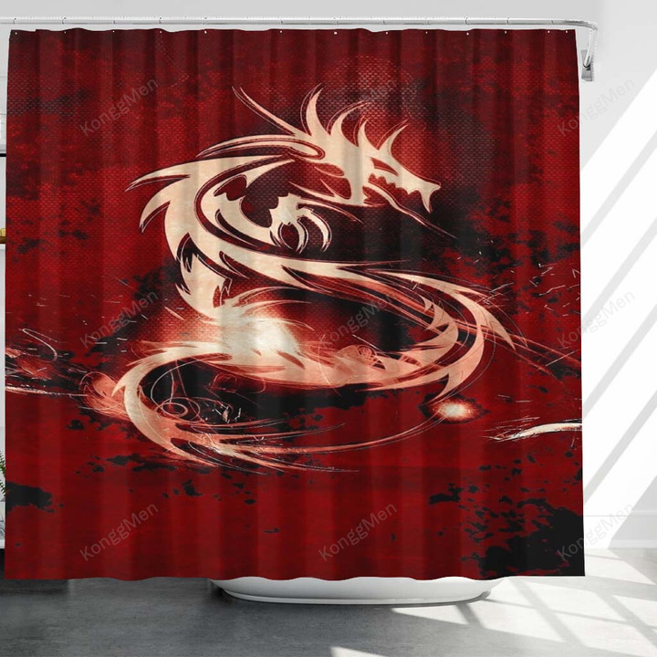 Monster And Dragon Shower Curtains - Monster And Dragon Bathroom Curtains, Home Decor
