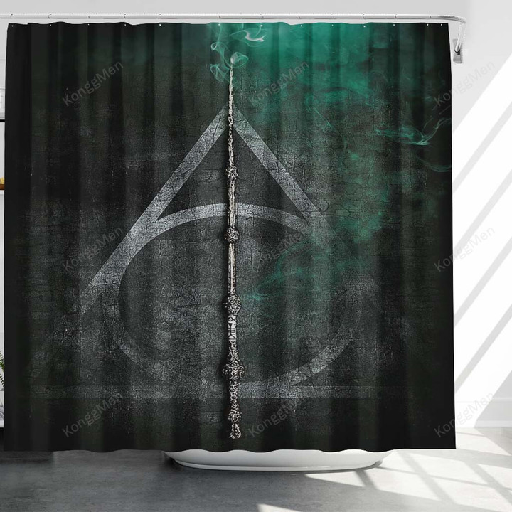 Harry Potter And The Deathly Hallows Shower Curtains - Bathroom Curtains, Home Decor